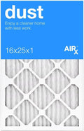 16x25x1 Furnace Filter MERV 8 Pleated Replacement Air Filter, For Lint, Pollen & Dust Debris Control, 6-Pack, product image