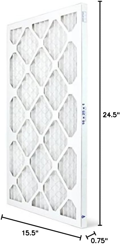 16x25x1 Furnace Filter MERV 8 Pleated Replacement Air Filter, For Lint, Pollen & Dust Debris Control, 6-Pack, alternate