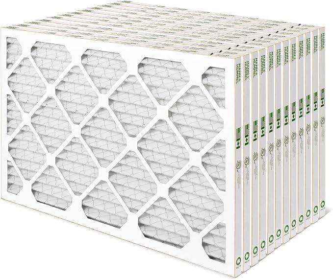 16x25x1 MERV 8 Pleated HVAC AC Furnace Air Filters. Case of 12. (Exact Size: 15.5 x 24.5 x 0.75 Inches), product image