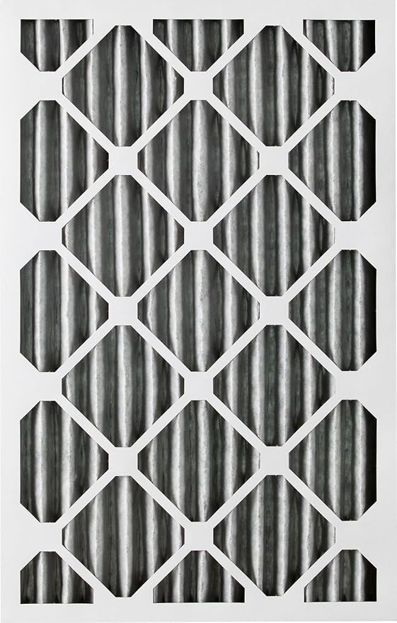 16x25x2 (Actual Size: 15 1/2 x 24 1/2 x 1 3/4) Furnace Air Filters MERV 12 Pleated Plus Carbon 12 Pack, alternate product
