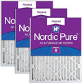 16x25x2 (Actual Size: 15 1/2 x 24 1/2 x 1 3/4) Pleated MERV 8 Air Filters 3 Pack, product image