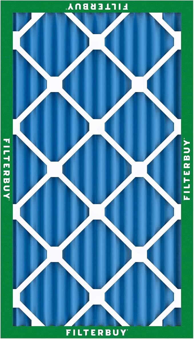 16x25x2 Air Filter MERV 13 Optimal Smoke & Allergy Defense (2-Pack), Electrostatic Pleated HVAC AC Furnace Filters