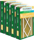 16x25x3 Air Filter MERV 11 Superior Pet & Allergy Defense (4-Pack), Electrostatic Pleated HVAC AC Furnace Filters for