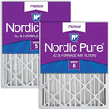 16x25x4 (15_1/2 x 24_1/2 x 3_5/8) Pleated MERV 8 Air Filters 2 Pack