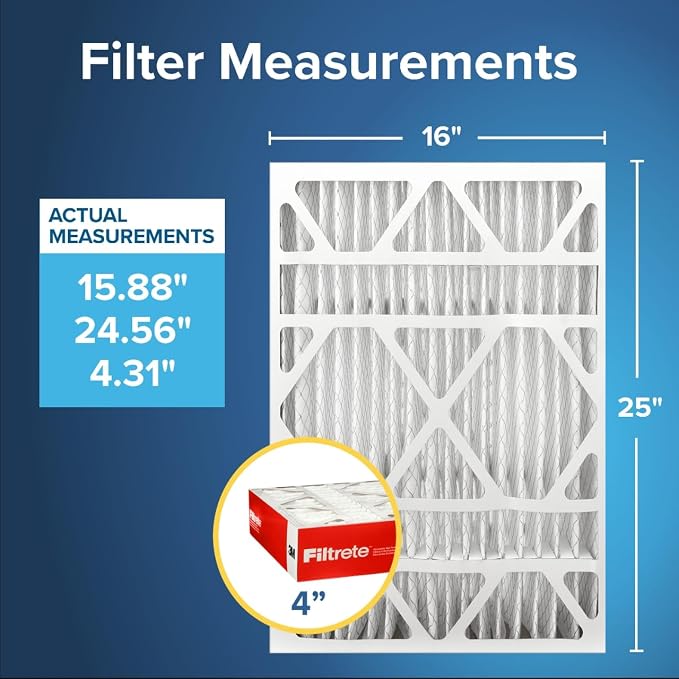 16x25x4 AC Furnace Air Filter, MPR 1000, MERV 11, Fits Lennox & Devices, Allergen Defense, alternate product view 2
