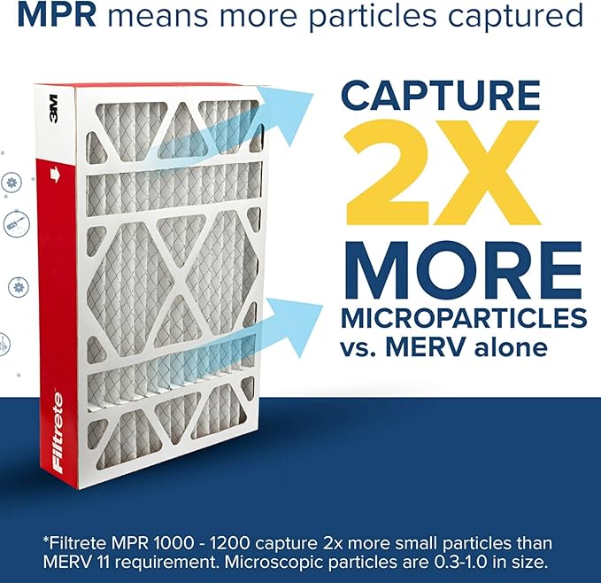 16x25x4 AC Furnace Air Filter, MPR 1000, MERV 11, Fits Lennox & Devices, Allergen Defense, alternate product view 4