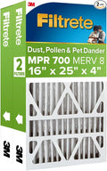 16x25x4 AC Furnace Air Filter, MPR 700, MERV 8, Fits Lennox & Device, Capture Dust, Pollen & Pet Dander, product
