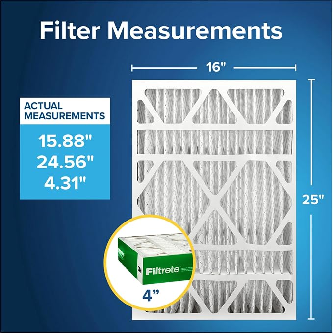 16x25x4 AC Furnace Air Filter, MPR 700, MERV 8, Fits Lennox & Device, Capture Dust, Pollen & Pet Dander, alternate