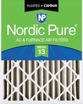 16x25x4 (Actual Size: 15 1/2 x 24 1/2 x 3 5/8) Pleated Air Filters MERV 13 Plus Carbon 1 Pack, product image