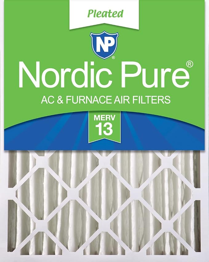 16x25x4 (Actual Size: 15 1/2 x 24 1/2 x 3 5/8) Pleated MERV 13 Air Filter 1 Pack