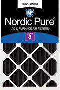 16x25x4 (Actual Size: 15 1/2 x 24 1/2 x 3 5/8) Pure Carbon Pleated Odor Reduction Merv 8 Furnace Filter 1 Pack, product image