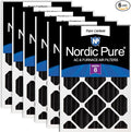 16x25x4 (Actual Size: 15 1/2 x 24 1/2 x 3 5/8) Pure Carbon Pleated Odor Reduction Merv 8 Furnace Filters 6 Pack, product