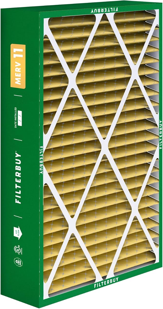 16x25x5 Air Filter MERV 11 Superior Pet & Allergy Defense (2-Pack), Pleated HVAC AC Furnace Filters for, Coleman