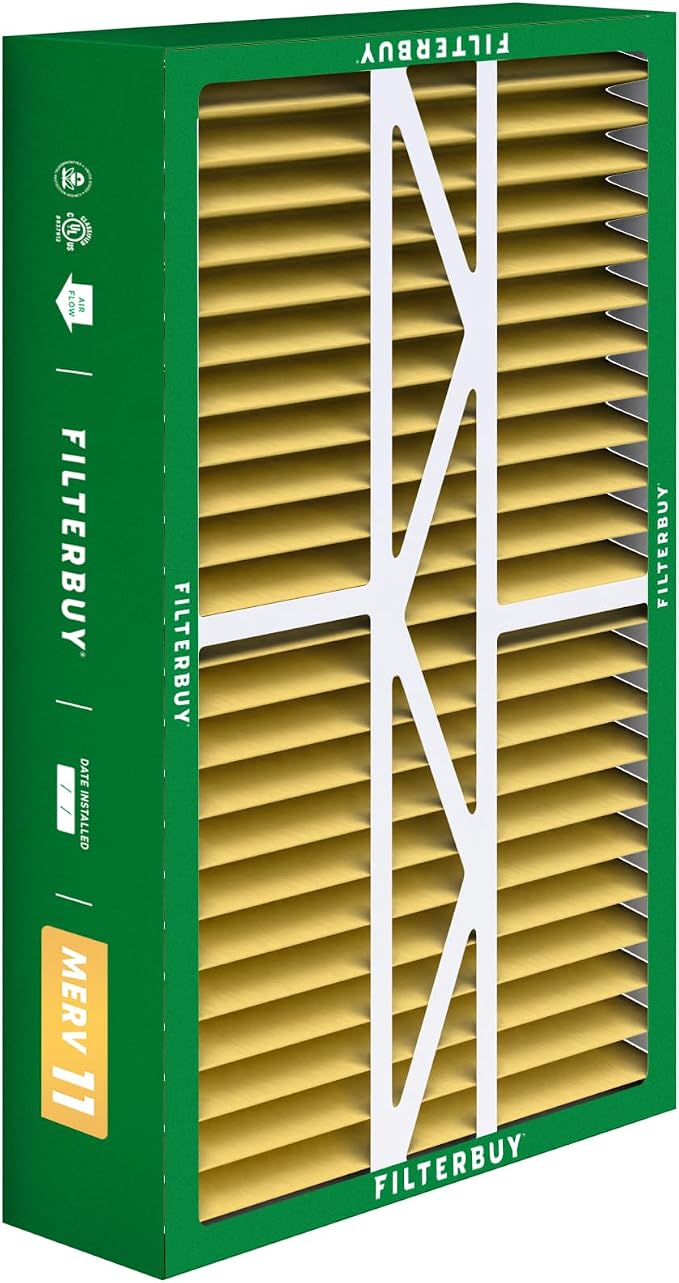 16x25x5 Air Filter MERV 11 Superior Pet & Allergy Defense (4-Pack), Pleated HVAC AC Furnace Filters for, Coleman