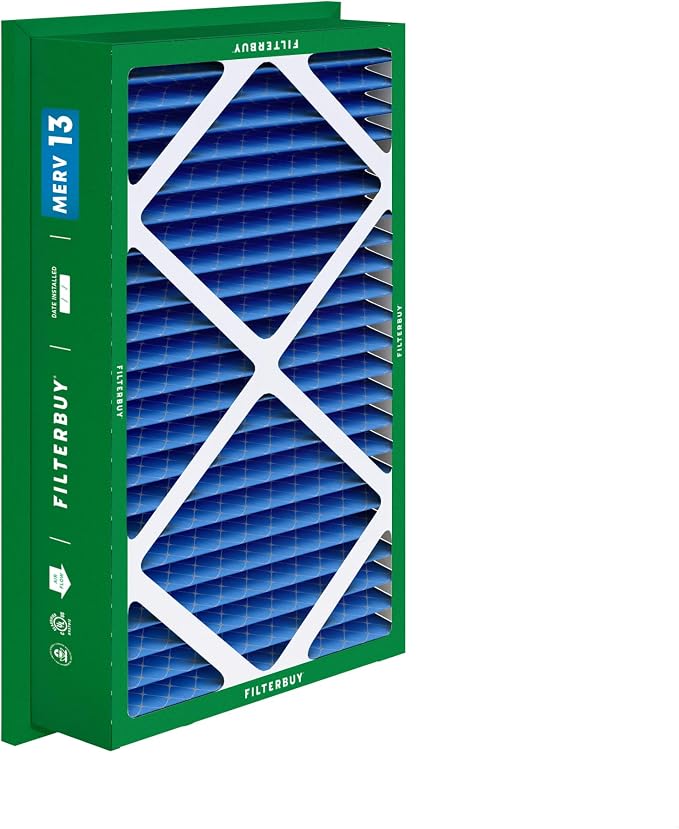 16x25x5 Air Filter MERV 13 Optimal Smoke & Allergy Defense (1-Pack), Electrostatic Pleated HVAC AC Furnace, alternate view 9