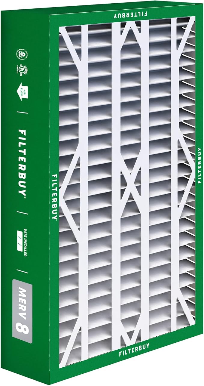 16x28x6 Air Filter MERV 8 Essential Dust & Allergy Defense (4-Pack), Pleated HVAC AC Furnace Filters for Space-Gard