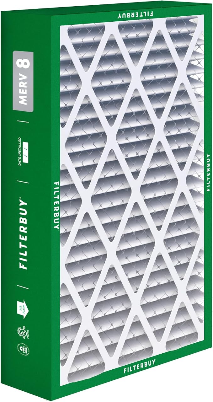 16x28x6 Air Filter MERV 8 Essential Dust & Allergy Defense (4-Pack), Pleated HVAC AC Furnace Filters for Space-Gard