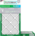 16x30x1 Air Filter MERV 8 Essential Dust & Allergy Defense (2-Pack), Electrostatic Pleated HVAC AC Furnace Filters