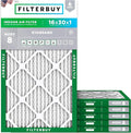 16x30x1 Air Filter MERV 8 Essential Dust & Allergy Defense (6-Pack), Electrostatic Pleated HVAC AC Furnace