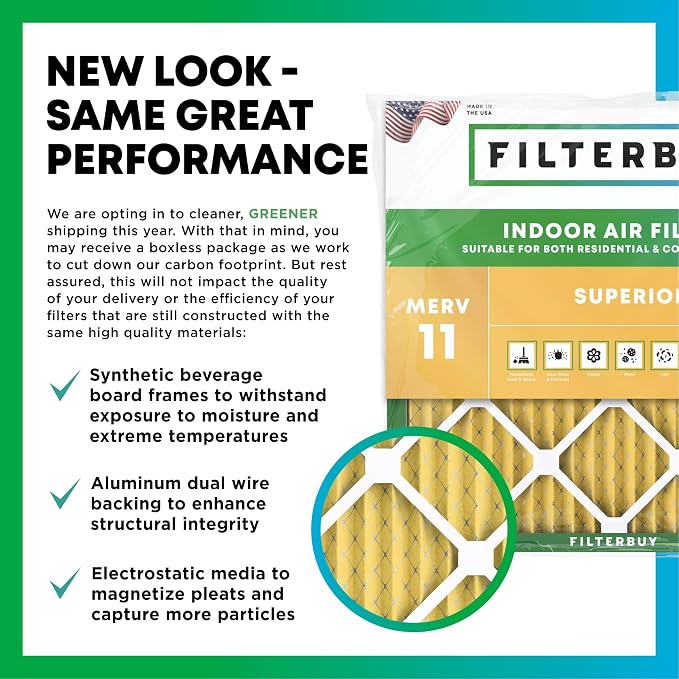 17.5x23.5x1 Air Filter MERV 11 Superior Pet & Allergy Defense (2-Pack), alternate product view 3