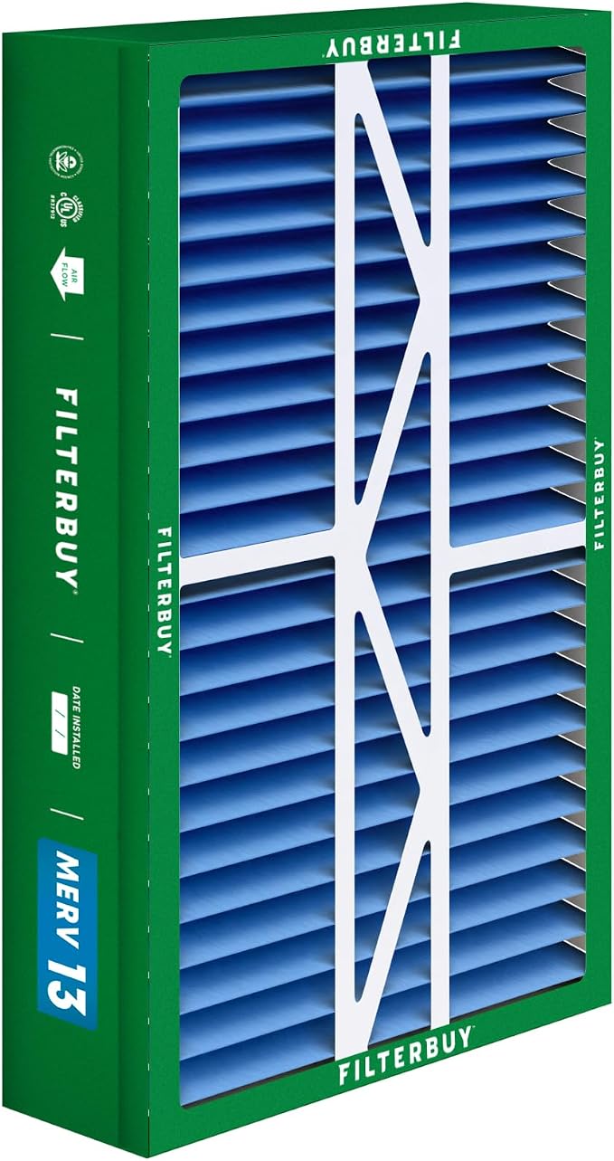 17.5x27x5 Air Filter MERV 13 Optimal Smoke & Allergy Defense (2-Pack), Pleated HVAC AC Furnace Filters for Trane Perfect Fit