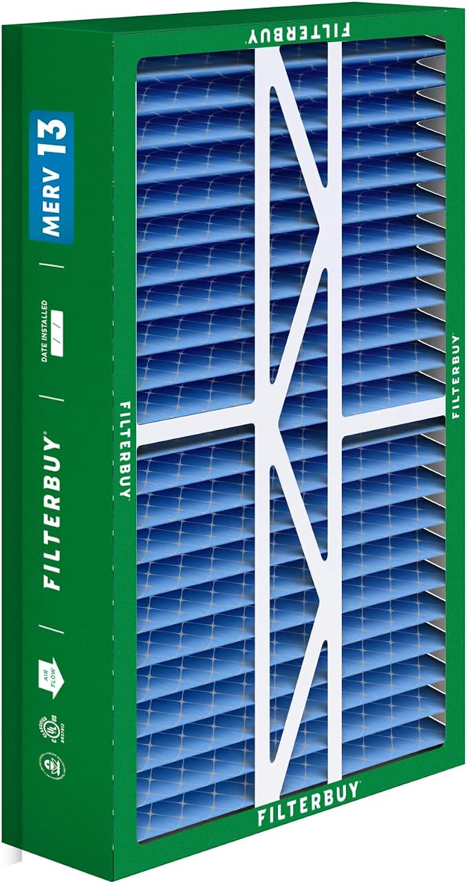 17.5x27x5 Air Filter MERV 13 Optimal Smoke & Allergy Defense (3-Pack), Pleated HVAC AC Furnace Filters for Trane Perfect Fit