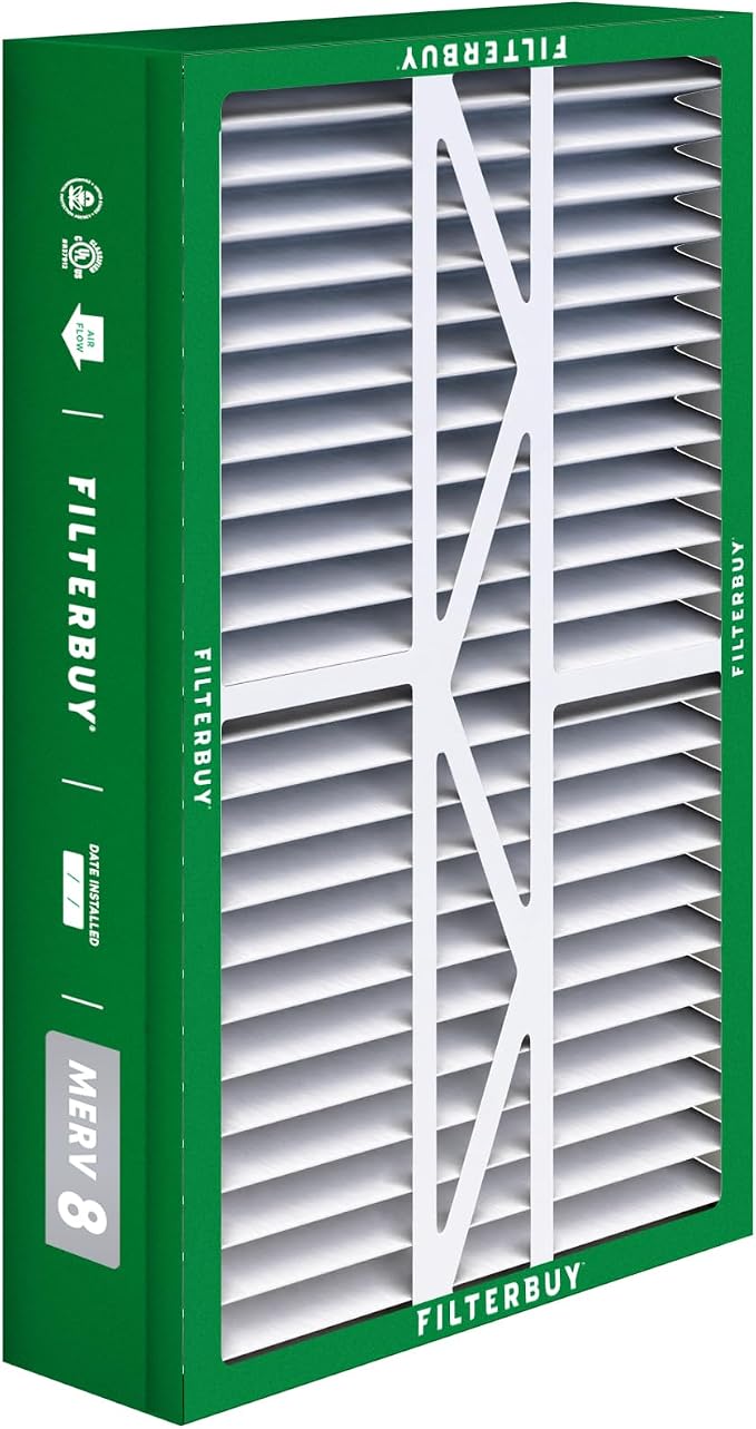 17.5x27x5 Air Filter MERV 8 Essential Dust & Allergy Defense (2-Pack), Pleated HVAC AC Furnace Filters for Trane Perfect Fit