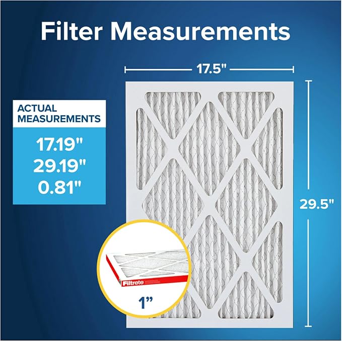 17.5x29.5x1 AC Furnace Air Filter, MERV 11, MPR 1000, Micro Allergen Defense, alternate product view 2