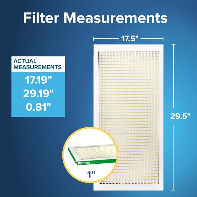 17.5x29x5x1 AC Furnace Air Filter, MERV 8, MPR 700, Tough on Pollen, Easy on Airflow, alternate product view 2