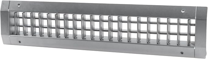 17" x 3" Grille for Round Spiral Duct - Galvanized Steel Register Vent Cover for HVAC Ducting System - 2 Way