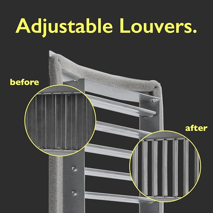 17" x 3" Grille for Round Spiral Duct - Galvanized Steel Register Vent Cover for HVAC Ducting System - 2 Way, alternate view