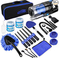 17pcs Car Detailing Kit Interior Cleaner, Car Interior Cleaning Kit with Handheld Car Vacuum, Car Detailing Brushes