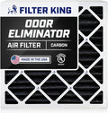 17x22x1 Air Filter | 4-PACK | Carbon MERV 8 HVAC Pleated A/C Furnace Filters | MADE IN USA | Actual Size: 16.5 x 21.5 x.75"