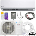18,000 BTU 17 SEER2 Ductless Mini-Split Heat Pump Air Conditioner with 16 Ft. Installation Kit, Wall Bracket, Electrical