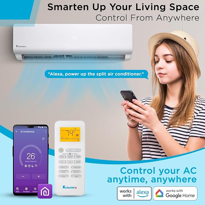18,000 BTU 17 SEER2 Ductless Mini-Split Heat Pump Air Conditioner with 16 Ft. Installation Kit, Wall Bracket, Electrical
