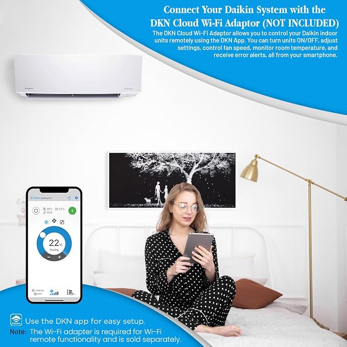 18,000 Btu 18 SEER2 Ductless Mini-Split Wall Mount Heat Pump Air Conditioner - R32 w/ 15' Installation Kit, 1/2 Whip, 30A