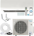 18,000 BTU 21 SEER2 Aurora Low Ambient Ductless Mini Split Air Conditioner Heat Pump with Maxwell 15 ft. Installation Kit and