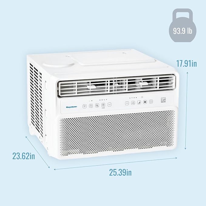 18,000 BTU 230V Window Mounted Inverter Air Conditioner with Quiet, High Efficiency Operation and Remote, Window AC Unit for