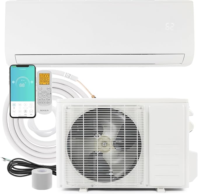 18,000 BTU Ductless Mini Split AC/Heating System, 20 SEER Inverter Split-System Wall Air Conditioner with Heat Pump