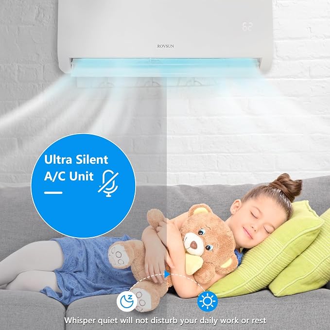 18,000 BTU Ductless Mini Split AC/Heating System, 20 SEER Inverter Split-System Wall Air Conditioner with Heat Pump
