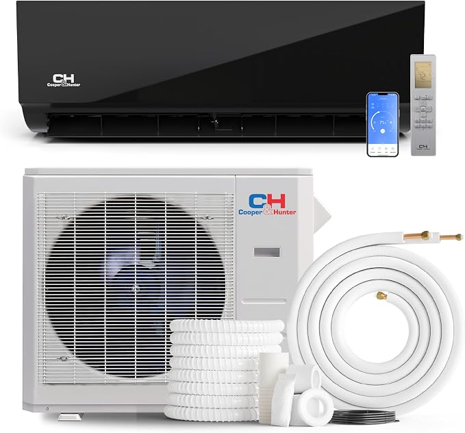 18,000 BTU Ductless Mini Split Air Conditioner & Heat Pump – 24 SEER2 – 230V Inverter – 16FT Installation, product image