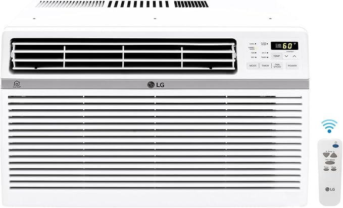 18,000 BTU Smart Window Air Conditioner, 230/208V, Cools Room up to 1000 Sq. Ft. for Bedrooms, Living Room, Apartments, with