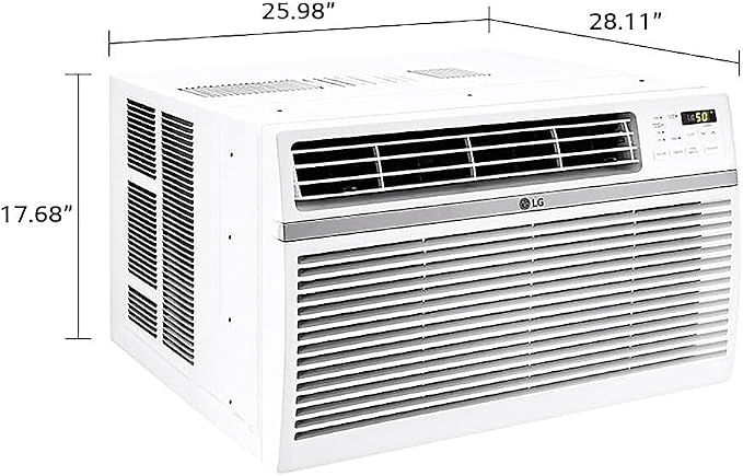 18,000 BTU Smart Window Air Conditioner, 230/208V, Cools Room up to 1000 Sq. Ft. for Bedrooms, Living Room, Apartments, with