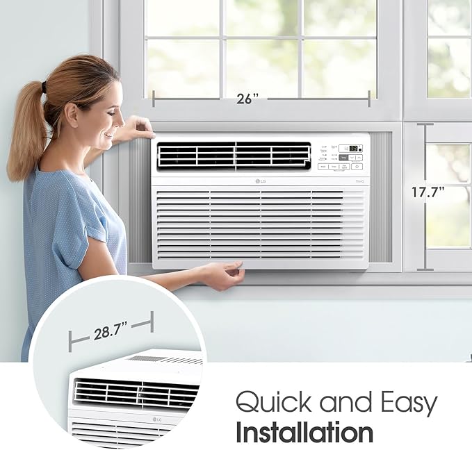 18,000 BTU Window Air Conditioner, 230/208V, Cools 1,000 Sq.Ft. (25' x 40' Room Size), Quiet Operation, Electronic Control
