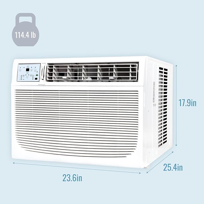 18,000 BTU Window Air Conditioner and Dehumidifier, 230V, Window Unit Air Conditioners for Apartment, Living Room, Bedroom