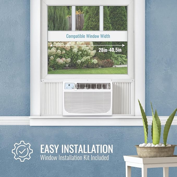 18,000 BTU Window Air Conditioner and Dehumidifier, 230V, Window Unit Air Conditioners for Apartment, Living Room, Bedroom