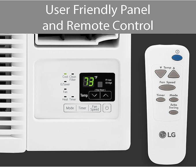 18,000 BTU Window Air Conditioner with Heat, 230/208V, Cools 1,000 Sq.Ft. for Bedroom, Living Room, Basement, Apartment, with