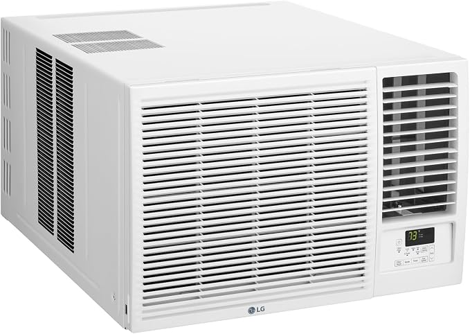 18,000 BTU Window Air Conditioner with Heat, 230/208V, Cools 1,000 Sq.Ft. for Bedroom, Living Room, Basement, Apartment, with