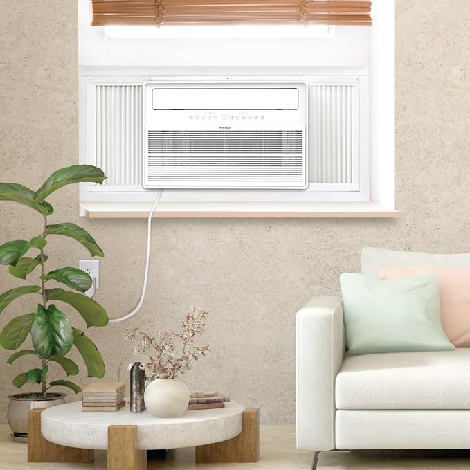 18,000 BTU Window Mounted Inverter Air Conditioner with Quiet, High Efficiency Operation and Remote, Window AC Unit for