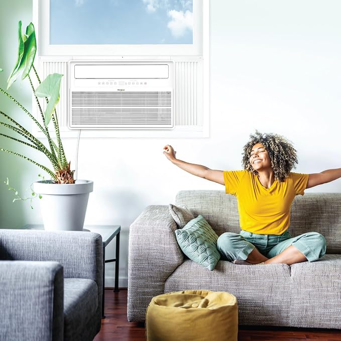 18,000 BTU Window Mounted Inverter Air Conditioner with Quiet, High Efficiency Operation and Remote, Window AC Unit for